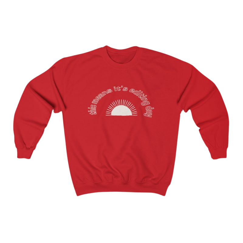 Editing Day Pullover Red