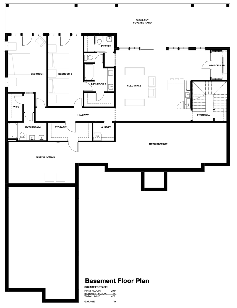 Edgewater Basement Floor