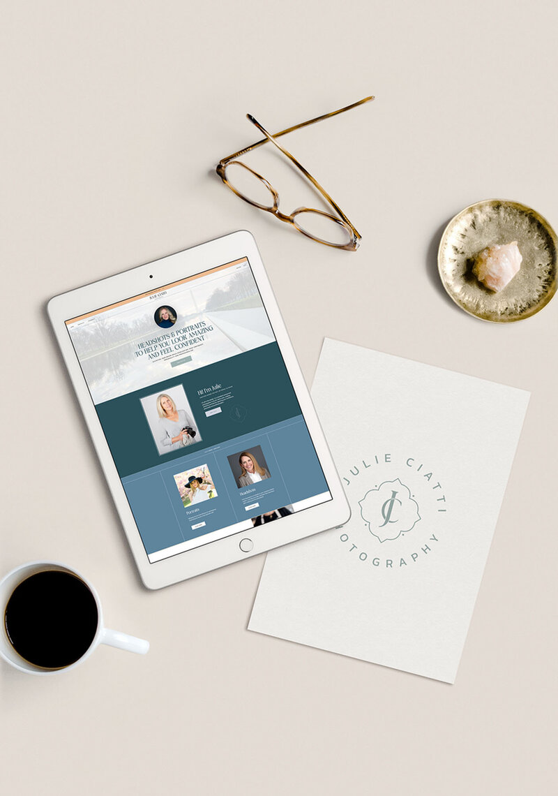 Example of branding and website design for creatives, by Palme Design Co