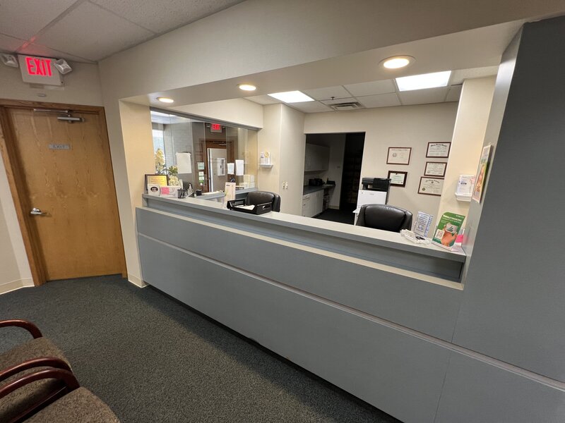 receptionist counter at an Ohio dental office