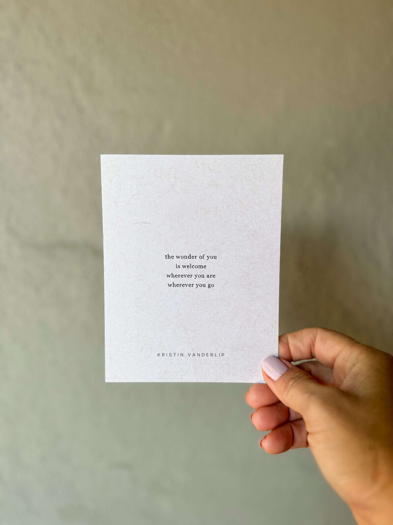 wonder welcome prose kristin vanderlip