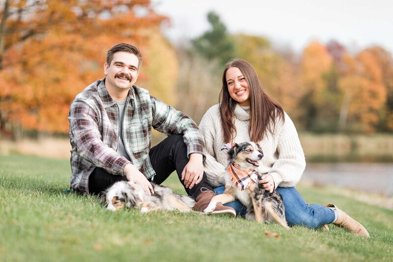 025_Fall-Couple-Photos-with-Aussies-Northern-Wisconsin-Cabin-Woods-Private-Estate-Photographer-James-Stokes-Co.Photographers.Medford.WI