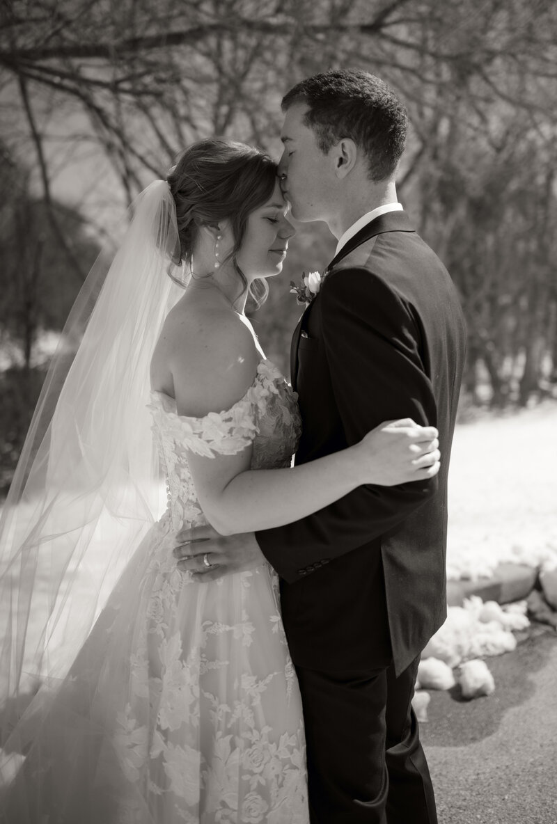 bride and groom portrait from wisconsin wedding photographer