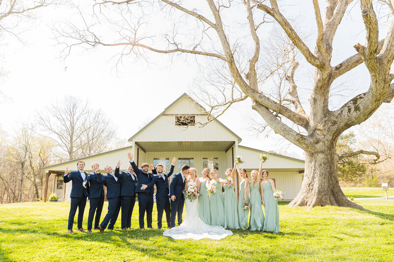 Celebrate the love of the Woods couple with beautiful wedding photos taken at White Oak Wedding Barn in Marshall County. With a rustic backdrop and timeless elegance, their wedding day was unforgettable.