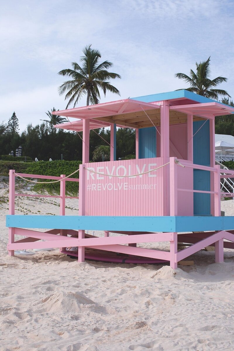 Revolve beach party lifeguard station