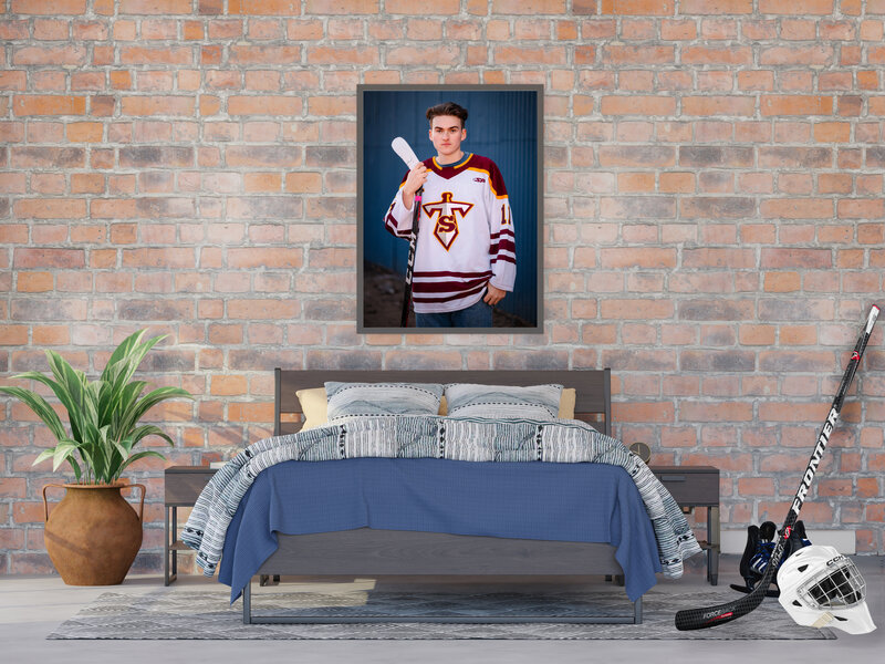 Senior Portrait Photography Wall Art Wallingford CT Sports Boy