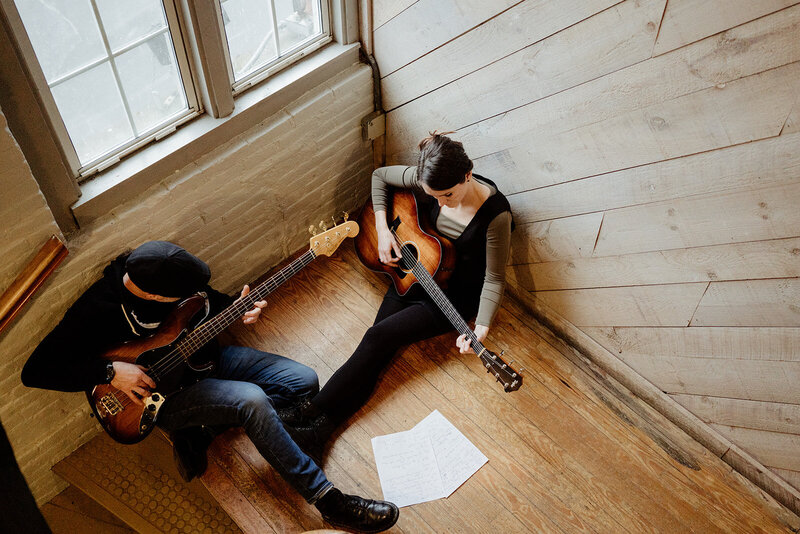 Professional headshot portrait and branding of a band by Sara McIngvale Photography