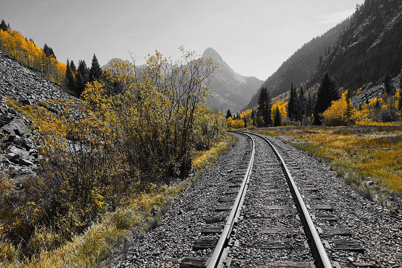 Durango/Silverton train tracks near the Animus River.