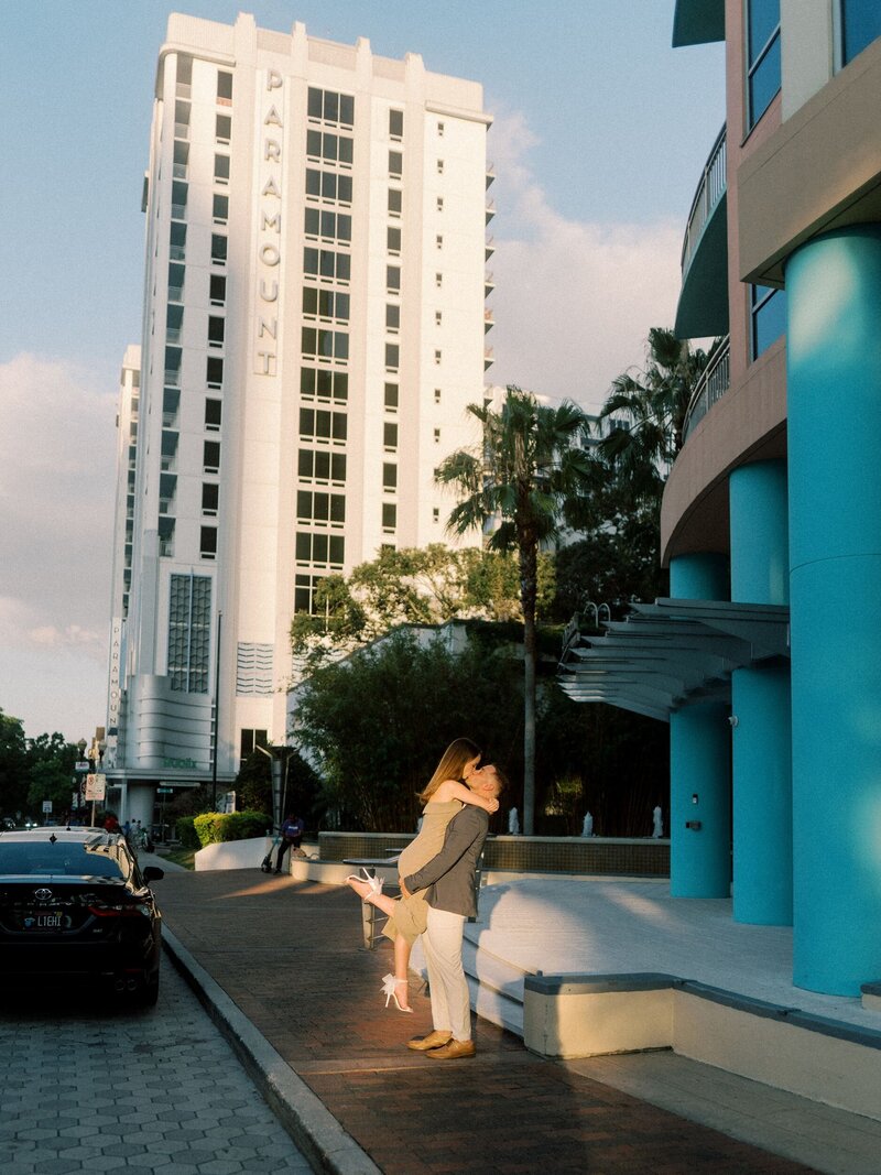 Emily and Nate's downtown Orlando engagement session