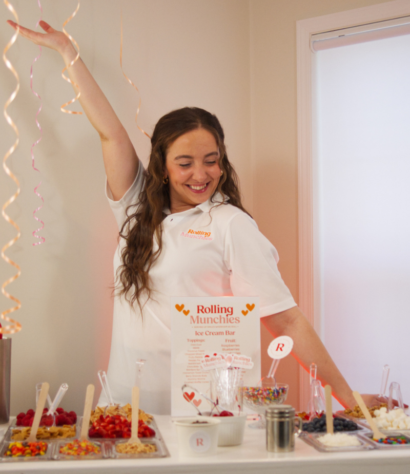 Snack cart set up at festive indoor event for party rental in nj