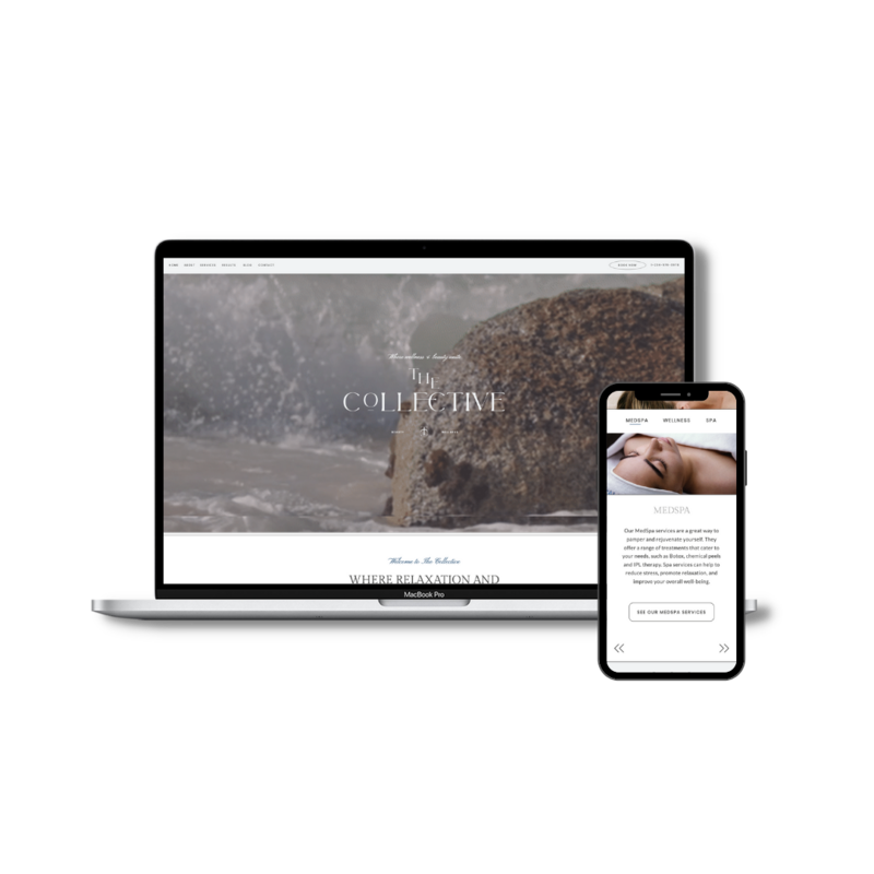 luxury showit template mock up