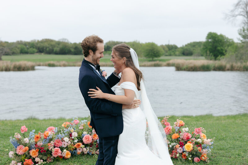 lakeside wedding ceremony