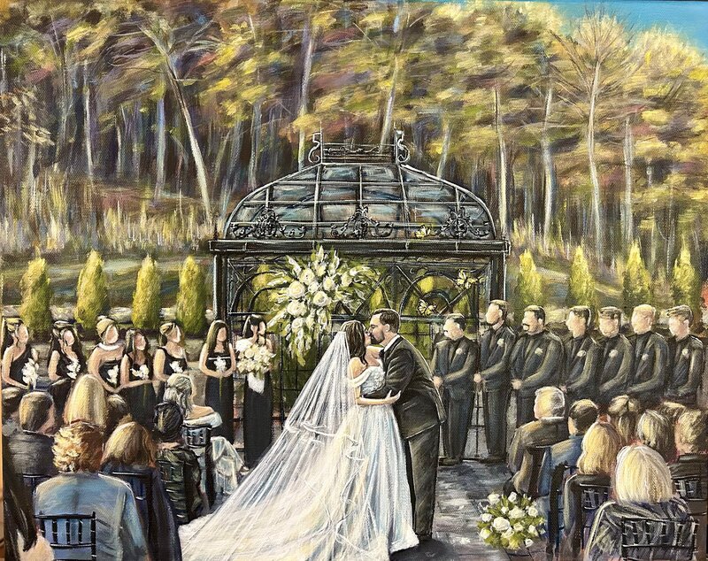 Live Wedding Painting at Knotting Hills in Missouri