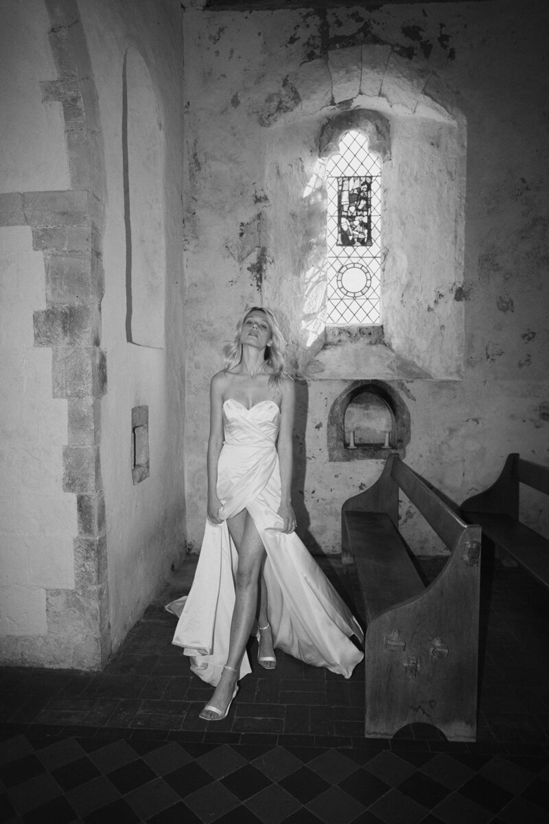 Vanity fair handmade silk wedding dress with corset fit