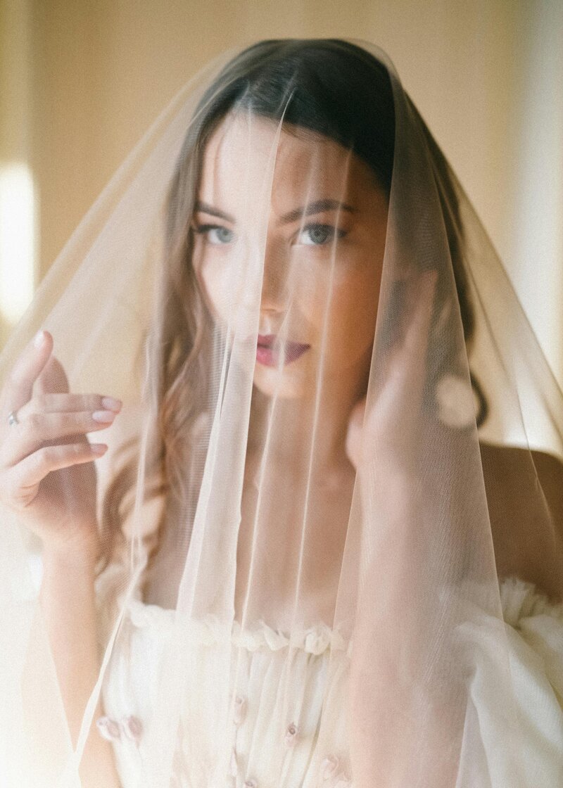 Bride Through the Veil Portrait | Emmanuel's Bridal