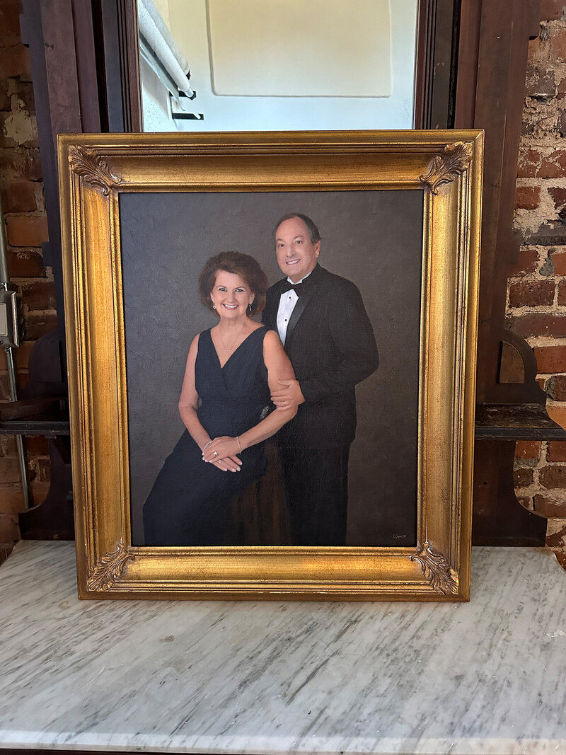 2024 LUXE Painted Portraits Older Couple Painting Framed American_0690 Web