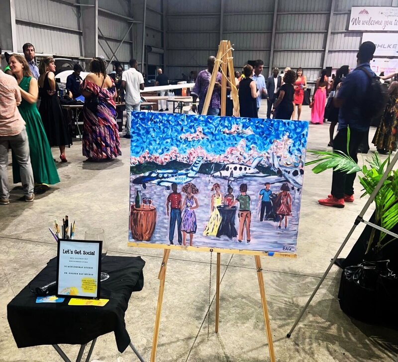 golden ray studio's live event painting services