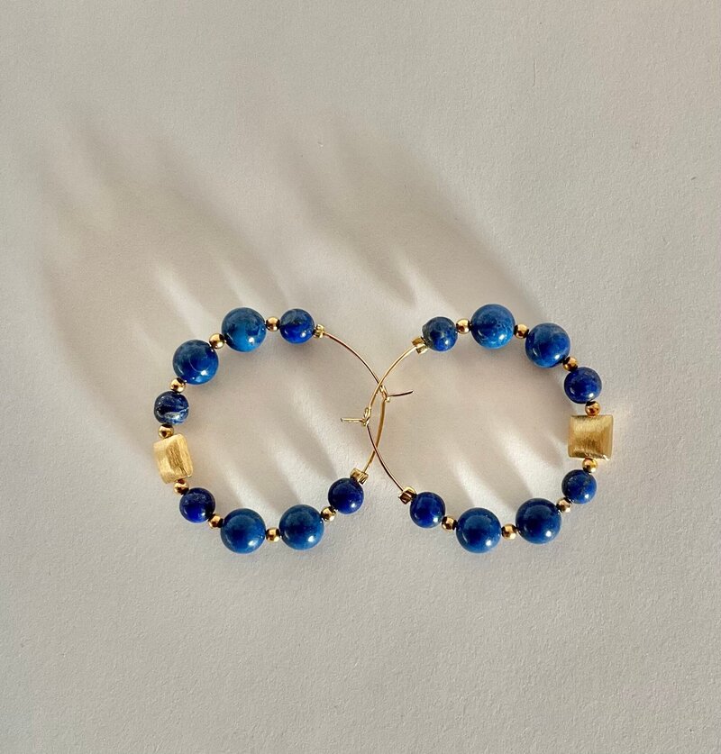 Boucles d'oreille Gabrielle LAPIS LAZULI