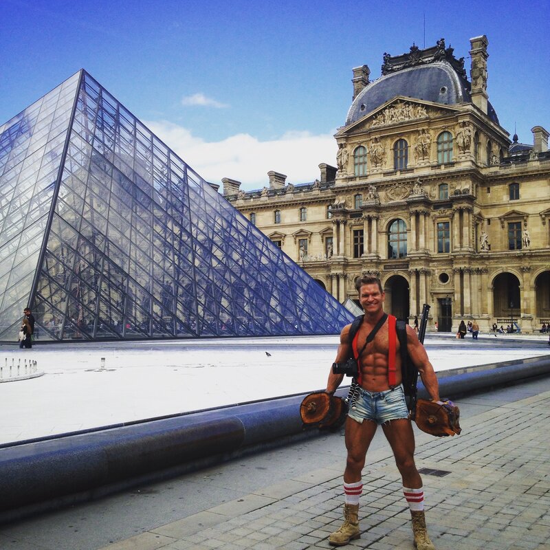 Brent ray Fraser Lumberjacked The Louvre Paris France 2015