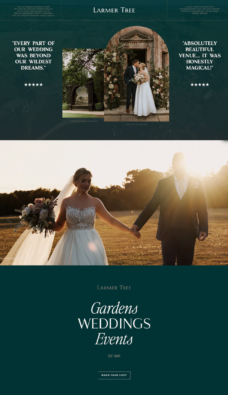 LYL - Website Visuals_Larmer Tree Weddings_Dorset Website Designer_Custom Work_