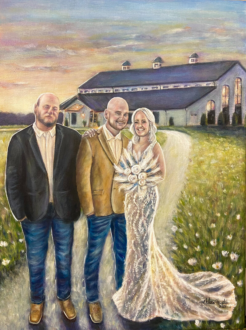 Lydia and Zacks Live Wedding Painting
