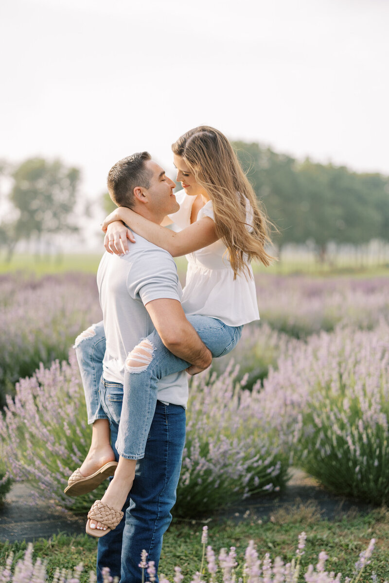 Couple gets engaged at Lavender farm in PA