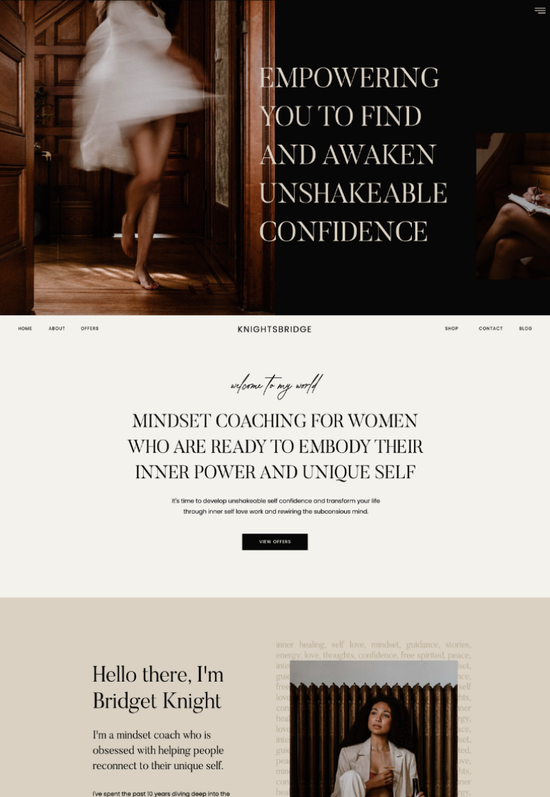 Storymuse Showit Website Template Knightsbridge 1