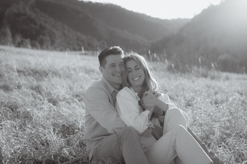 A couple during their engagement session.