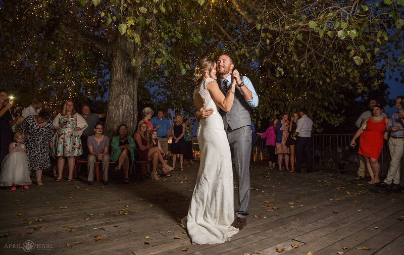 First dance on the Prairie Garden Terrace at Chatfield Farms