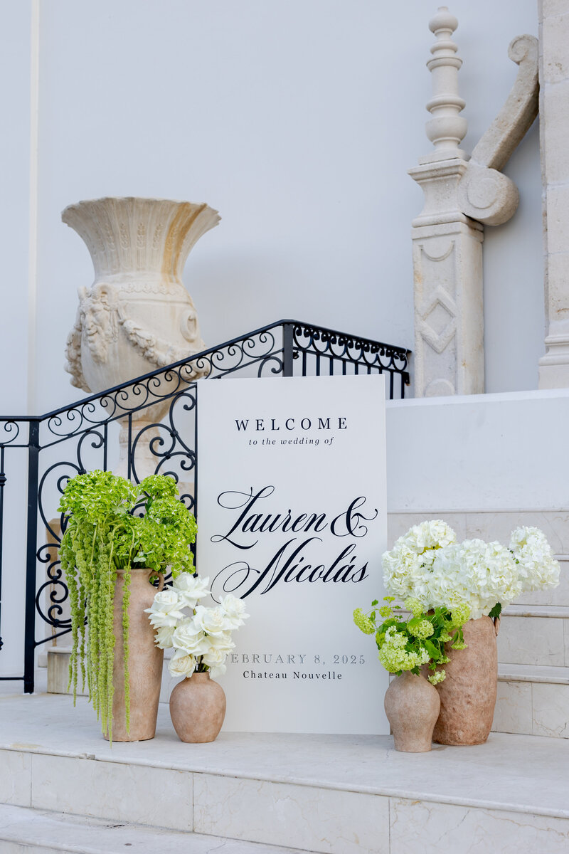 welcome sign for wedding