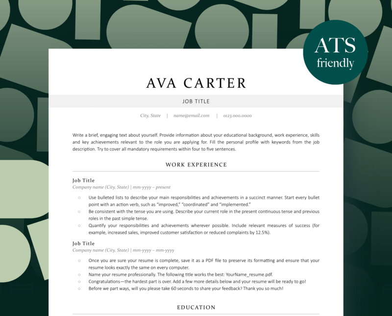 ATS-FRIENDLY RESUME + COVER LETTER