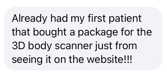 Screenshot of client testimonial sharing that they booked their first client through their new website designed by Alexa Lucky Creative