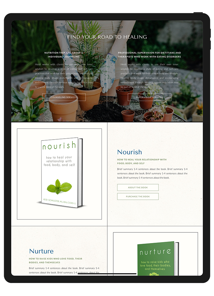 Nutritionist-Website-Showit