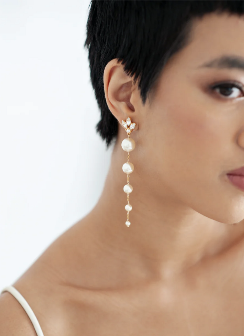 Miranda Long Pearl Earring 2 Joanna Bisley deMelis Atelier