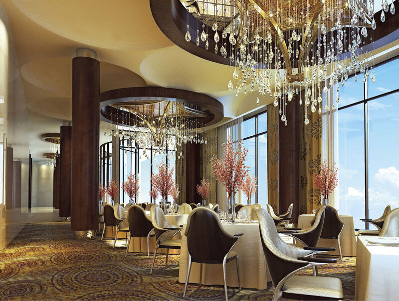 Luxury hotel banquet room interior design