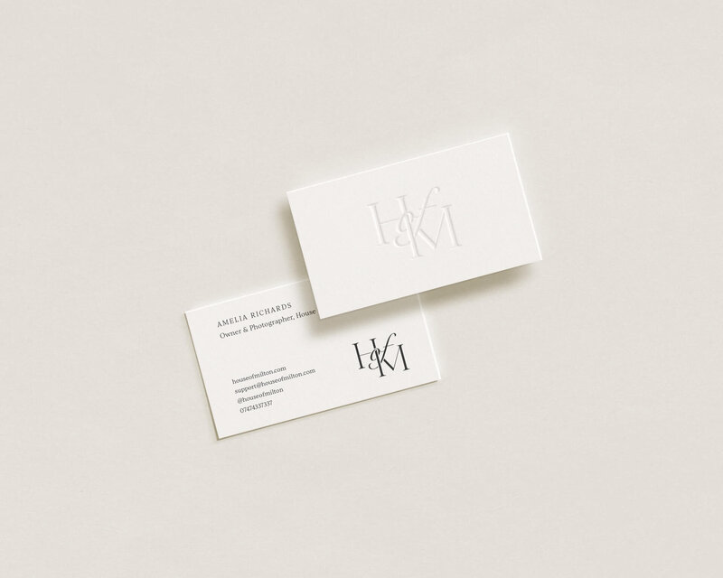 Brand design and HM monogram logo for a photographer