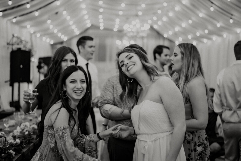 Wedding reception guests at The Falls