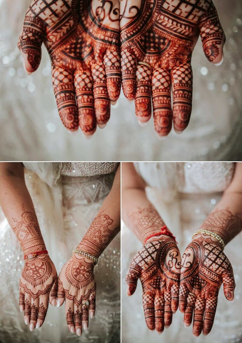 Bride showing off her henna in Philadelphia.