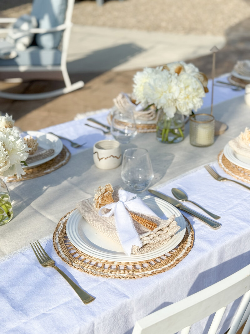 Backyard book club placesetting 