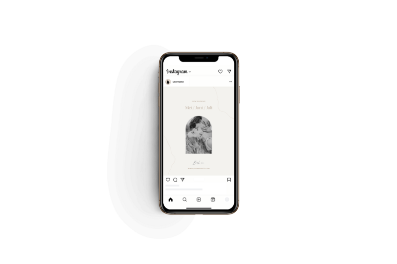 Neutrale Instagram post templates voor fotograaf