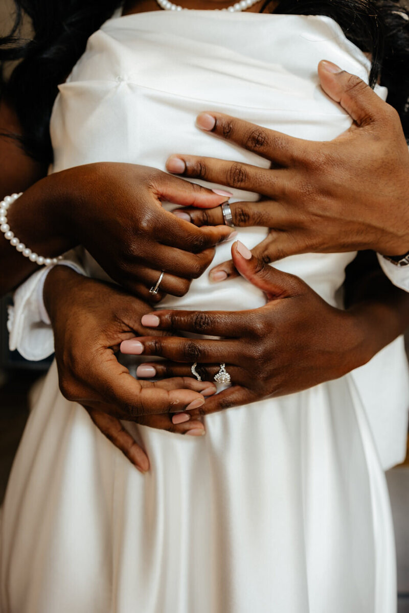 Bride and groom portraits at Cleveland Museum of Art. 