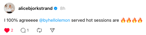 screenshot testimonial for Served Hot