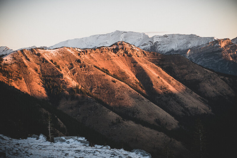 wind ridge at sunset