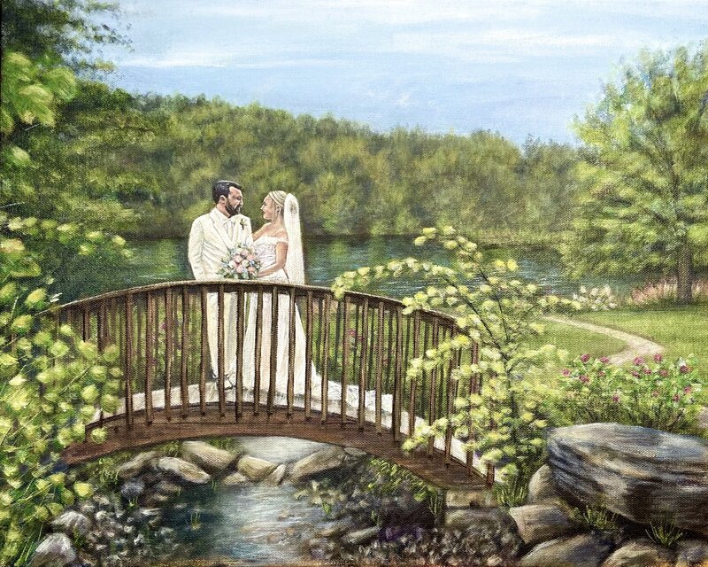 Bec Misner Live Wedding Painting