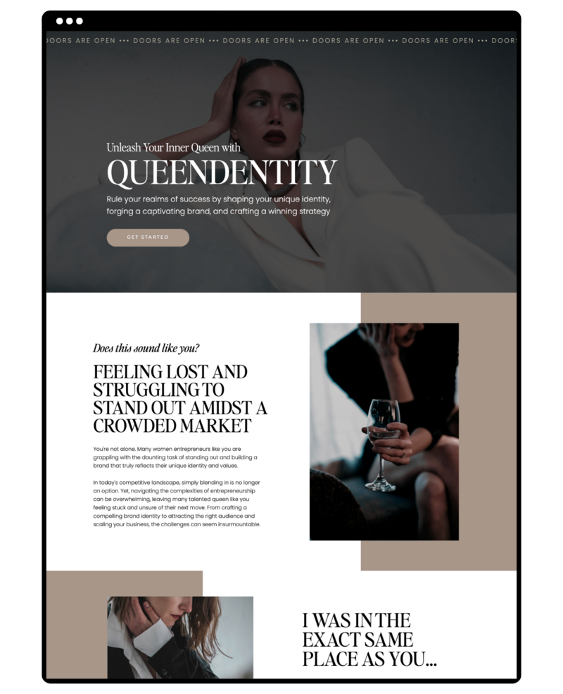 tablet showing a website portfolio piece designed by WebMaven