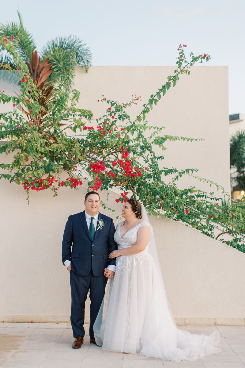 Bride and groom tropical wedding photos in St. Lucia