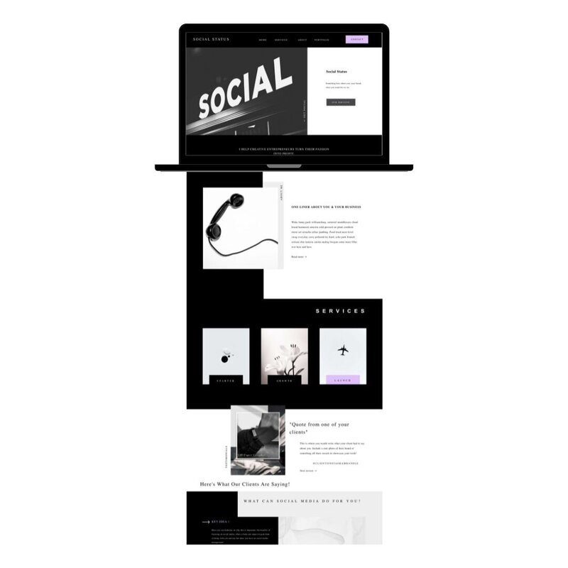 OffPaper Creative Agency Social Status Website Template