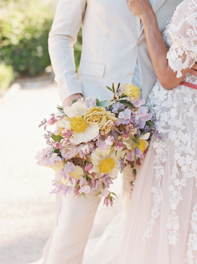 Purple and Yellow Wedding Bouquet Lauren Westra Wedding Photography