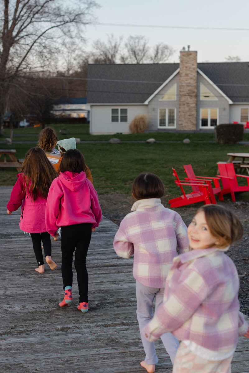 Homeschool Girls - NY Dock - Eclipse Trip
