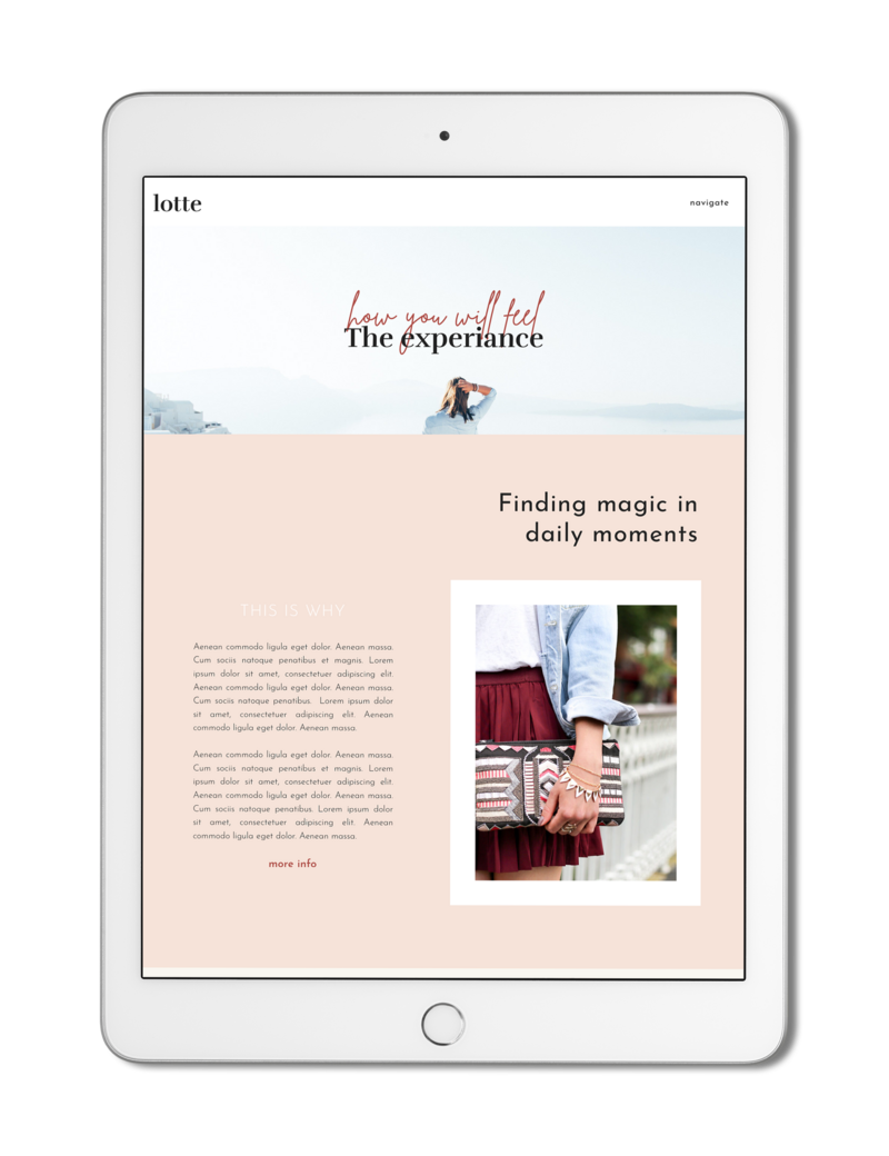 The Roar Showit Web Design Creative Website Business Template Ipad Lotte 4